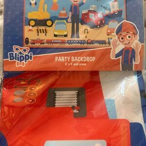 Blippi Party Backdrop Kids Birthday 6 X 4 New